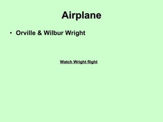Airplane Orville & Wilbur Wright Watch Wright flight 