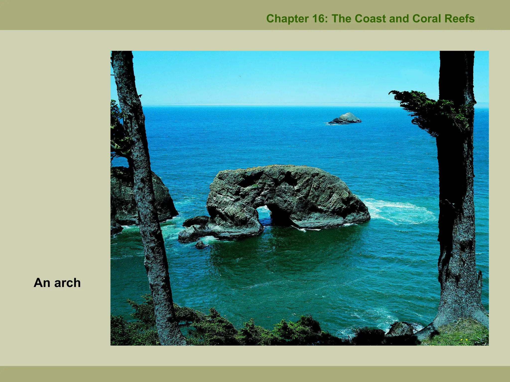 Chapter 16: The Coast and Coral Reefs
An arch
 