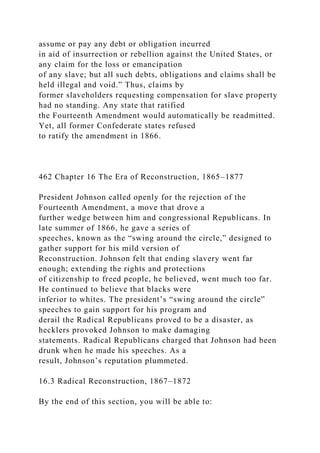 Chapter 16 The Era of Reconstruction, 1865–1877 of U.S. Histo.docx