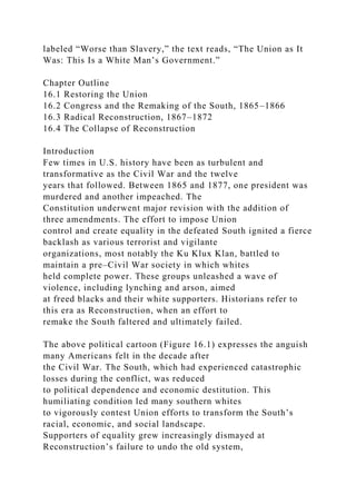 Chapter 16 The Era of Reconstruction, 1865–1877 of U.S. Histo.docx