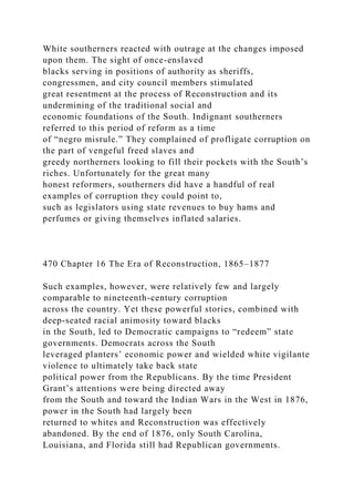Chapter 16 The Era of Reconstruction, 1865–1877 of U.S. Histo.docx
