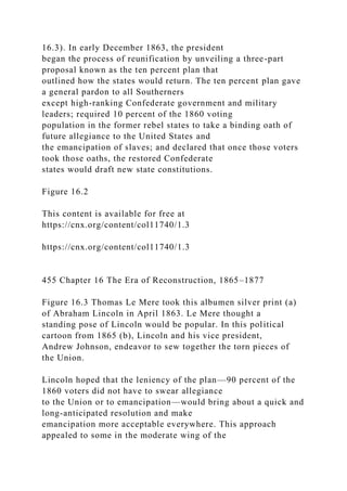 Chapter 16 The Era of Reconstruction, 1865–1877 of U.S. Histo.docx