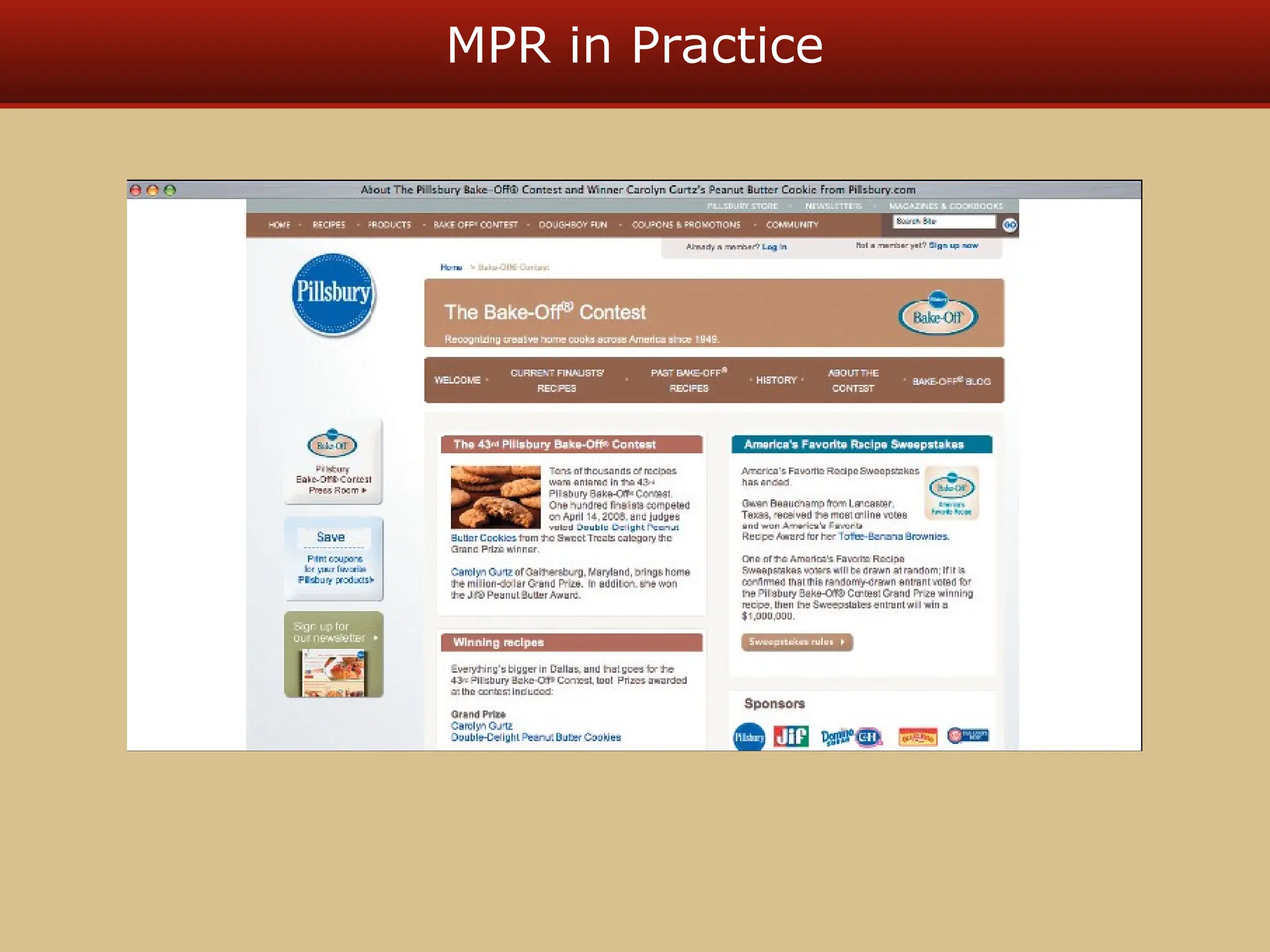 MPR in Practice
 