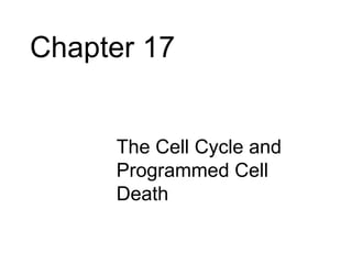 Chapter 17


     • The Cell Cycle and
       Programmed Cell
       Death
 