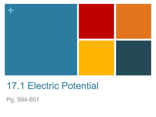 +




17.1 Electric Potential
Pg. 594-601
 