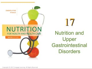 1717
Nutrition and
Upper
Gastrointestinal
Disorders
Copyright © 2017 Cengage Learning. All Rights Reserved.
 