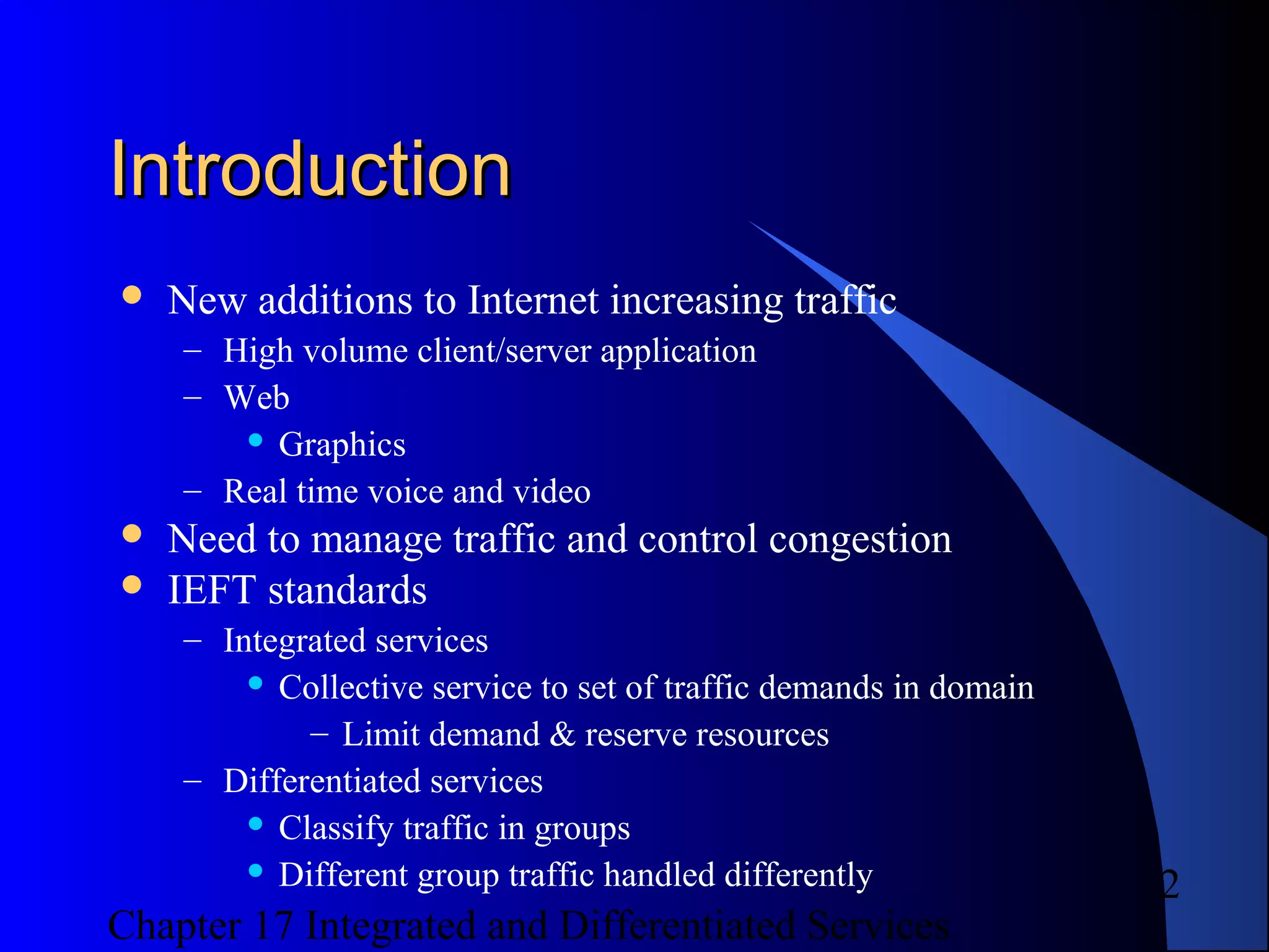 Integrated and Differentiated services Chapter 17 | PPT