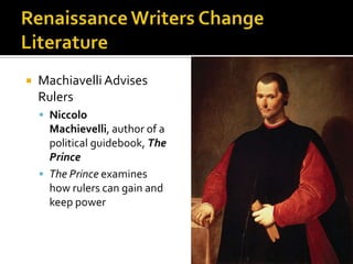 The Prince Renaissance Chapter 17.1 italy, birthplace of the renaissance | PPTX