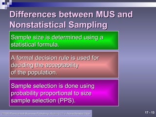 arens audit sampling test of details balances chapter17.ppt
