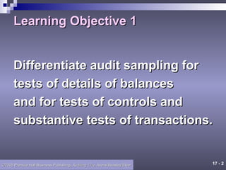 arens audit sampling test of details balances chapter17.ppt