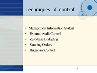 Controlling in Management - Definition,Scope,Steps,Techniques | PPTX