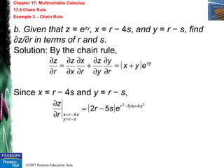 Multivariate Chain Rule Examples Chapter 17 - Multivariable Calculus | PPT