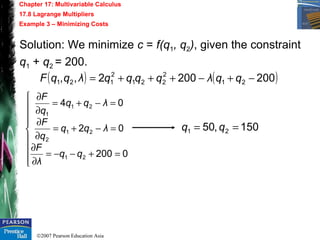 Chapter 17 - Multivariable Calculus | PPT