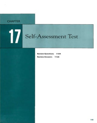CHAPTER
Self-Assessment Test
Review Questions 11O4
Review Answers 1128
1103
 