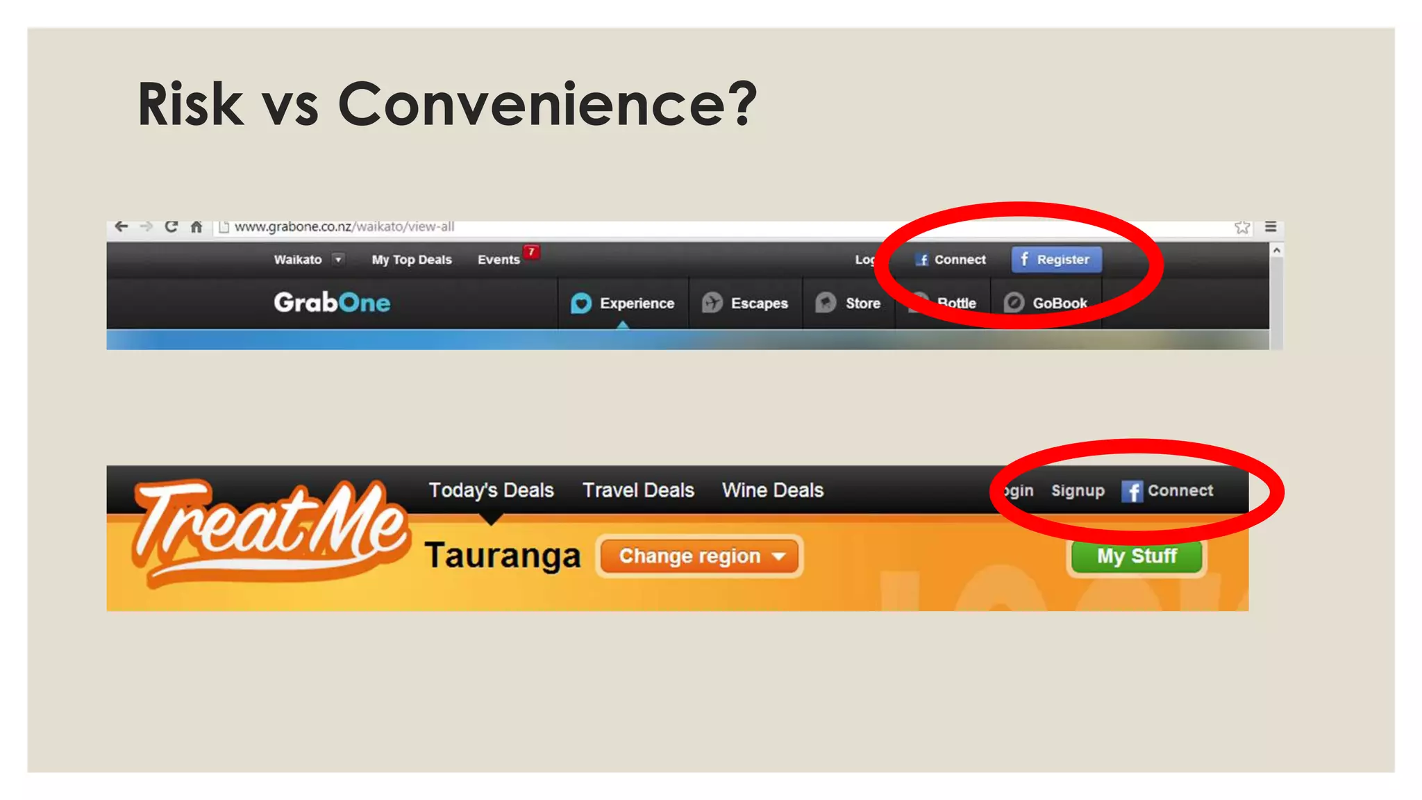 Risk vs Convenience?
 
