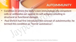 Autoimmunity Explained Comprehensive Overview of Autoimmunity: Mechanisms and Diseases | PPTX