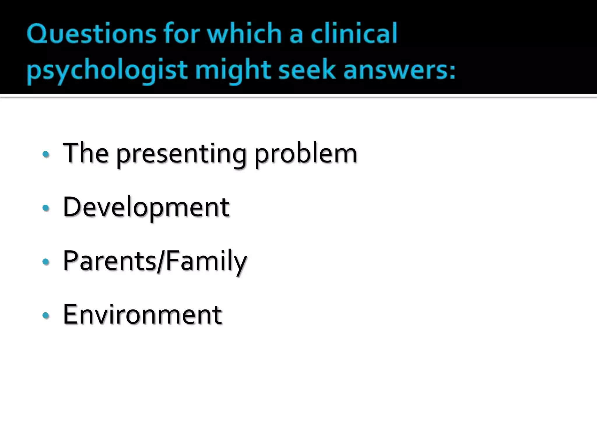 Clinical Child and Adolescent Psychology | PPTX | Mental Health