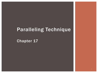 Paralleling Technique
Chapter 17
1
 