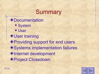 System Implementation Notes Chapter17 system implementation | PPT