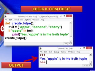 CHECK IF ITEM EXISTS
OUTPUT
 