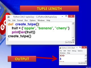 TUPLE LENGTH
OUTPUT
 