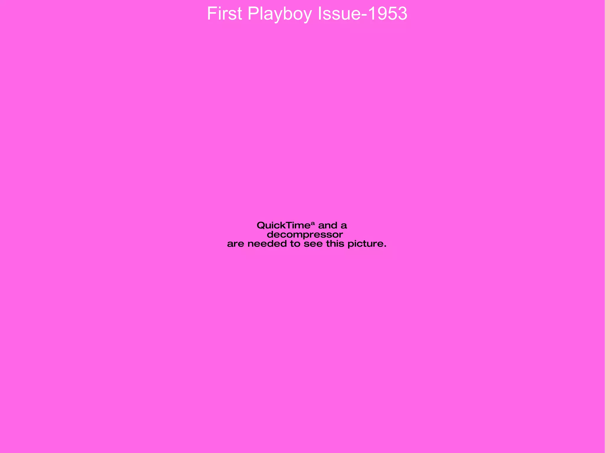 First Playboy Issue-1953 