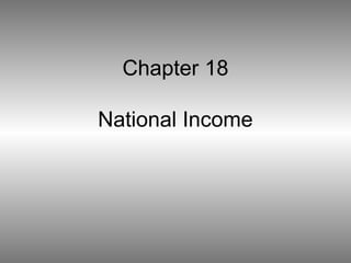 Chapter 18
National Income
 