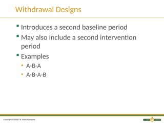 Withdrawal Design Chapter18 Design and data analysis in single case | PPTX