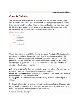 Chapter18 class-and-objects | PDF