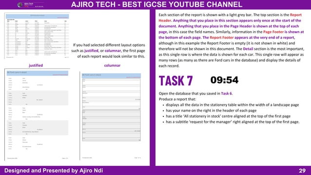 IGCSE ICT (0417/0983) - Databases - Ajiro Tech | PDF