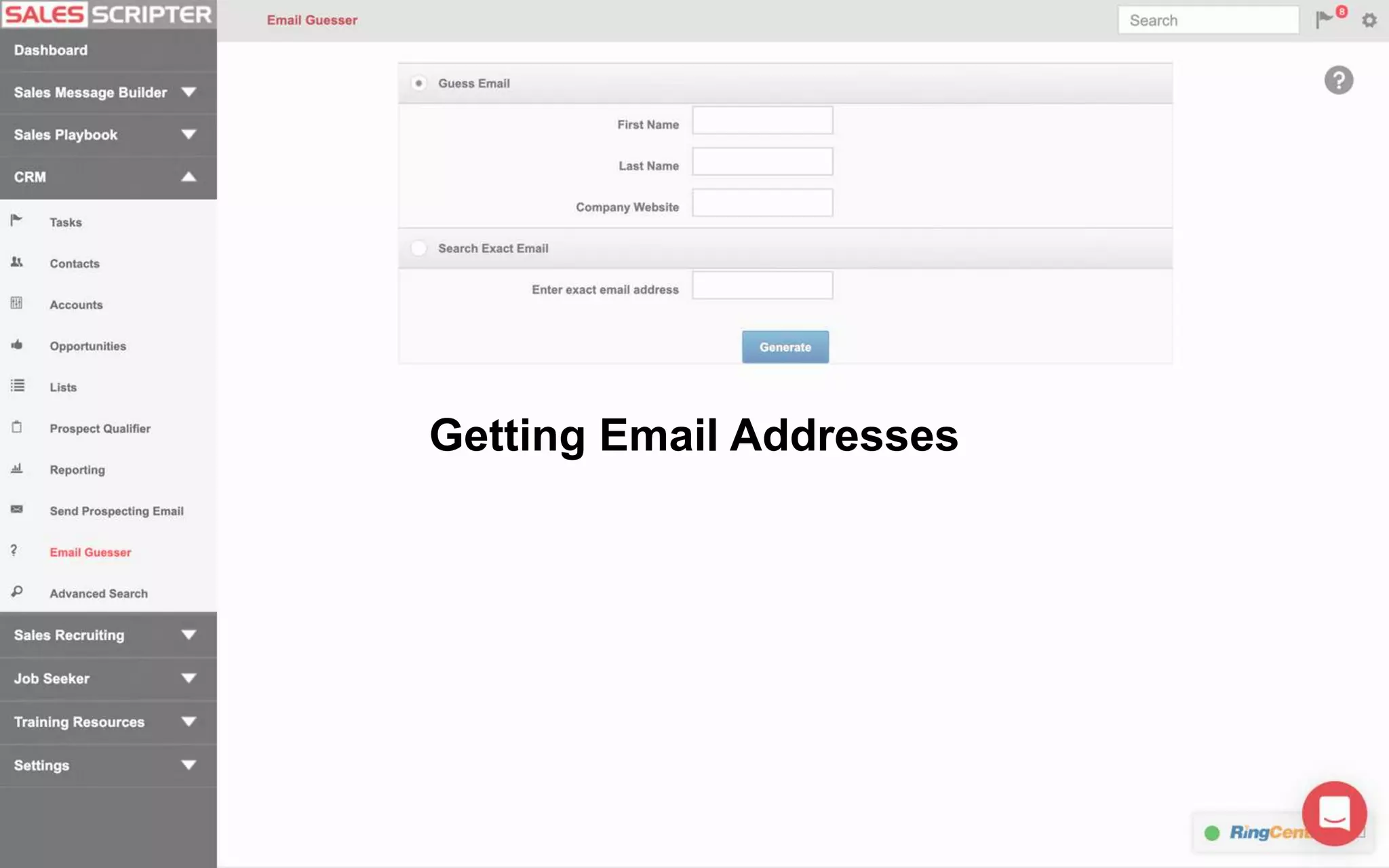 Getting Email Addresses
 