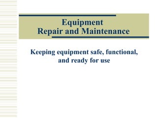 Chapter 18 patient care equipment management | PPT