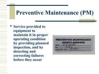 Pm Inspection Chapter 18 patient care equipment management | PPT
