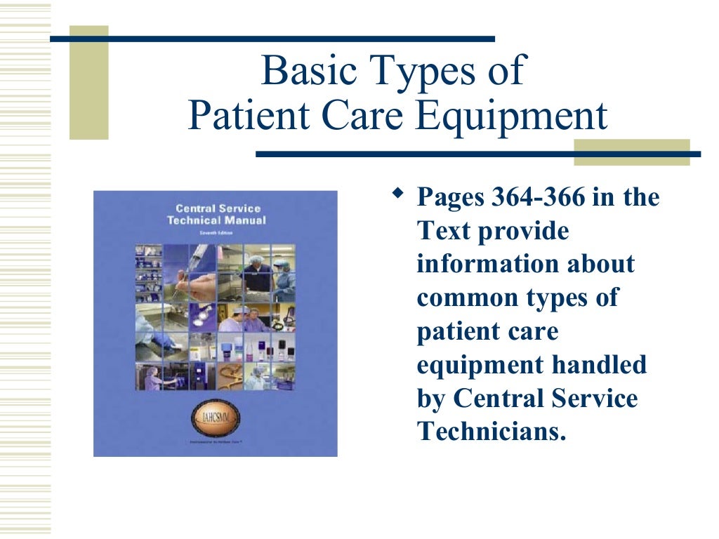 Chapter 18 patient care equipment management