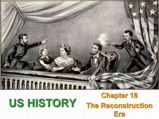 US HISTORY
Chapter 18
The Reconstruction
Era
 
