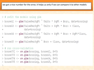 we got a nice number for the error, it helps us only if we can compare it to other models
 