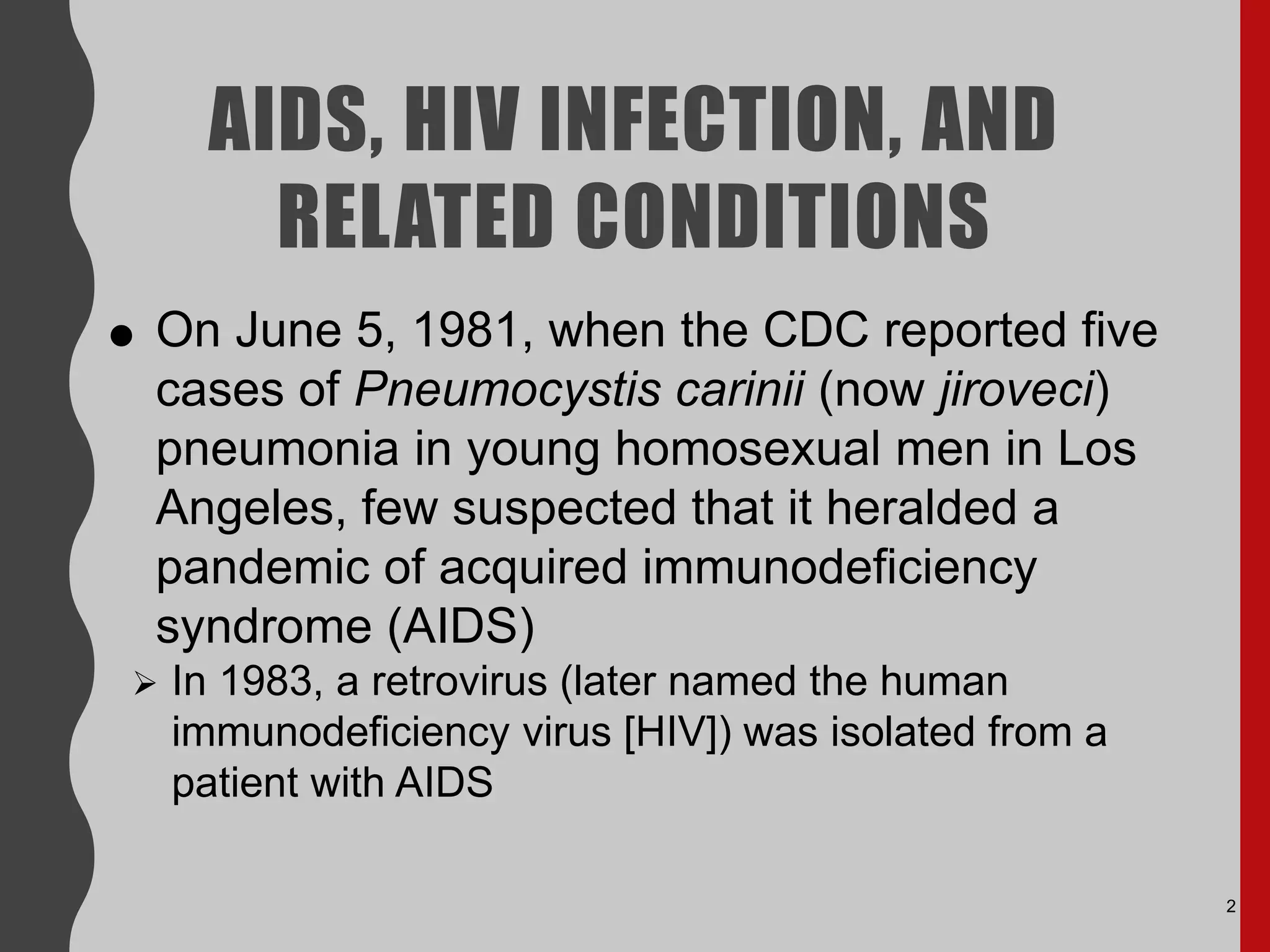 Chapter 18 AIDS, HIV Infection; Related Conditions | PPT