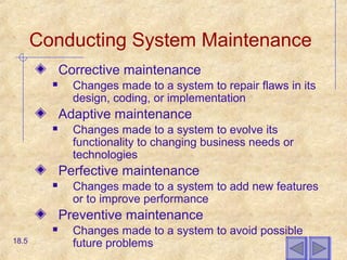 Chapter18 maintaining information systems | PPT