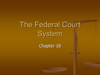 Chapter 18
The Federal Court
System
 