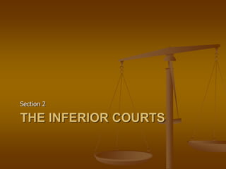 THE INFERIOR COURTS
Section 2
 