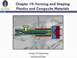 Chapter 19: Forming and Shaping
Plastics and Composite Materials

Faculty of Engineering
Mechanical Dept.

 