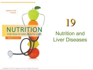 Nutrition and
Liver Diseases
1919
Copyright © 2017 Cengage Learning. All Rights Reserved.
 