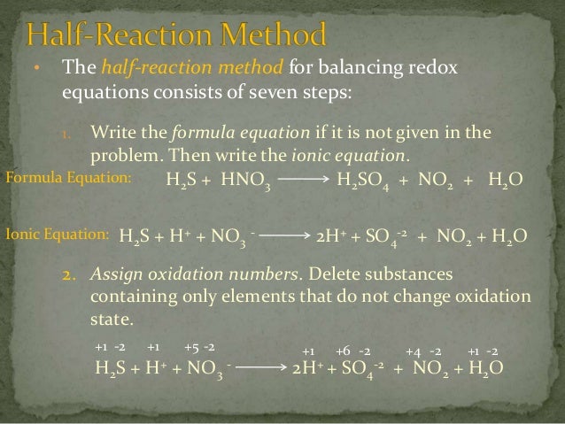 How to write ionic equations for redox reactions