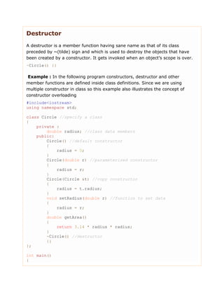 Chapter19 constructor-and-destructor | PDF