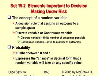 Chapter 19 decision-making under risk | PPT