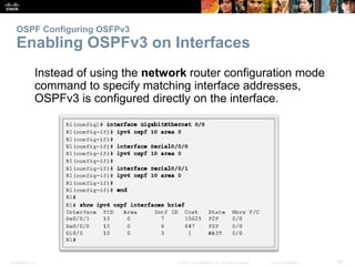 Presentation_ID 52© 2008 Cisco Systems, Inc. All rights reserved. Cisco Confidential
OSPF Configuring OSFPv3
Enabling OSPF...
