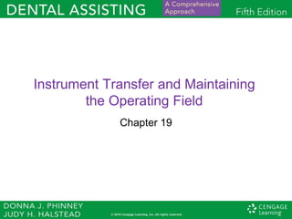 Instrument Transfer and Maintaining
the Operating Field
Chapter 19
 