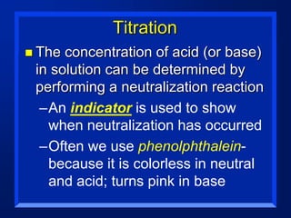 Chemistry - Chp 19 - Acids, Bases, and Salt - PowerPoints | PPT