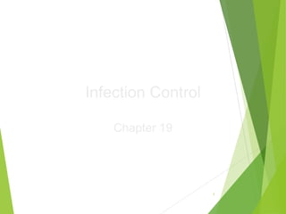 Infection Control
Chapter 19
1
 