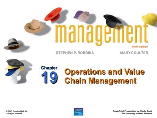Operations and Value Chain Management Chapter 19 